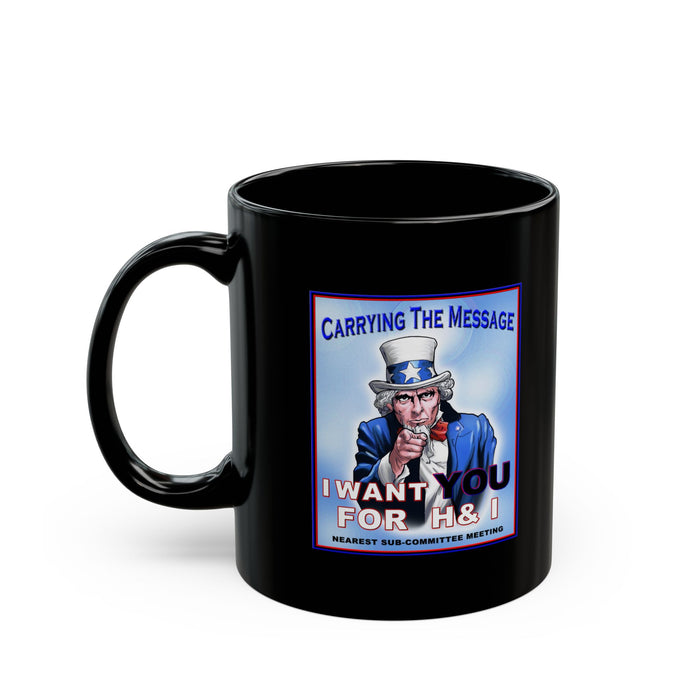H&I Uncle Sam I Want You 11/15oz NA Ceramic Mug