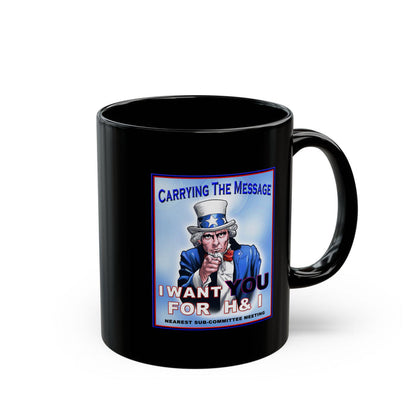 H&I Uncle Sam I Want You 11/15oz NA Ceramic Mug