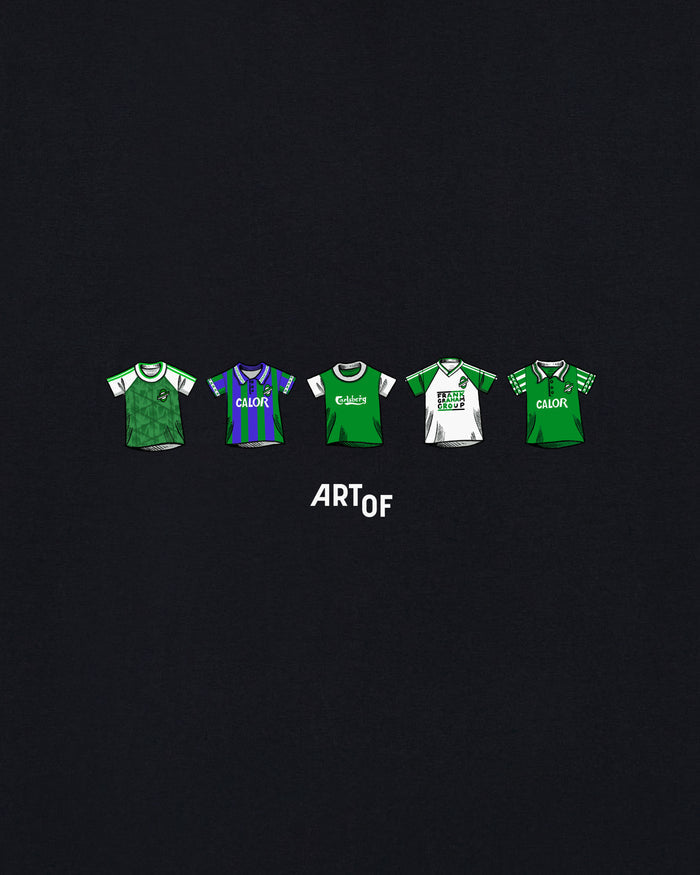 ART OF x Hibernian Classics Tee | Hibs Black Graphic Football T-shirt