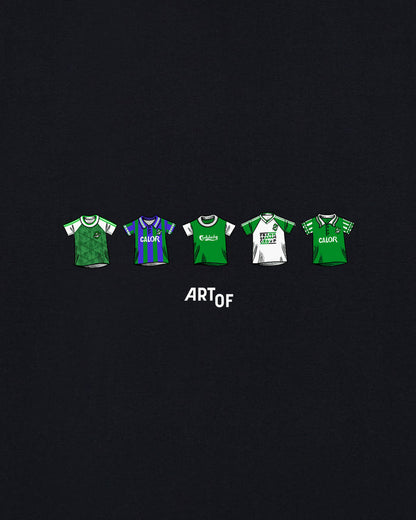ART OF x Hibernian Classics Tee | Hibs Black Graphic Football T-shirt
