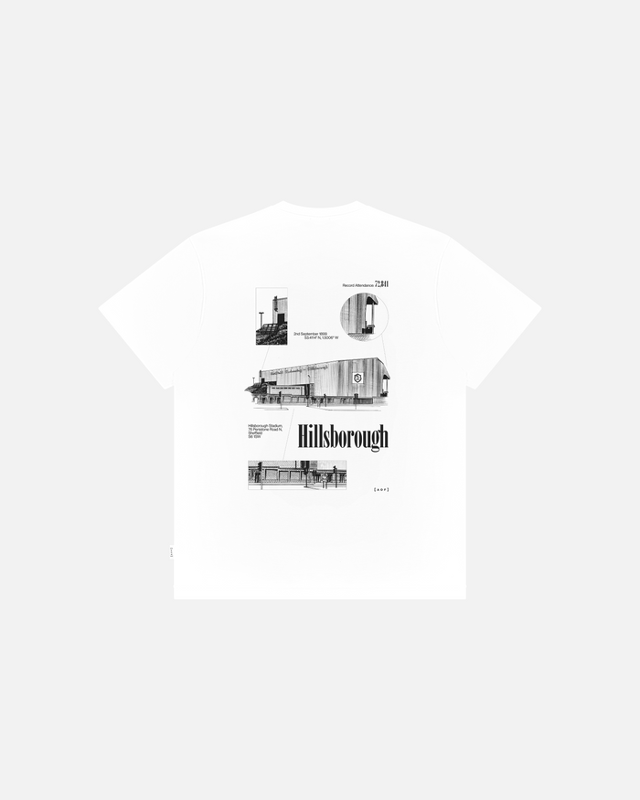 ART OF Hillsborough Blueprint Tee | SWFC White Football T-shirt