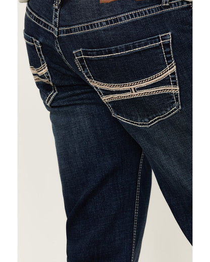 Hooey by Rock & Roll Cowboy Men's Reflex Medium Wash Straight Boot Jeans HM1PD05036