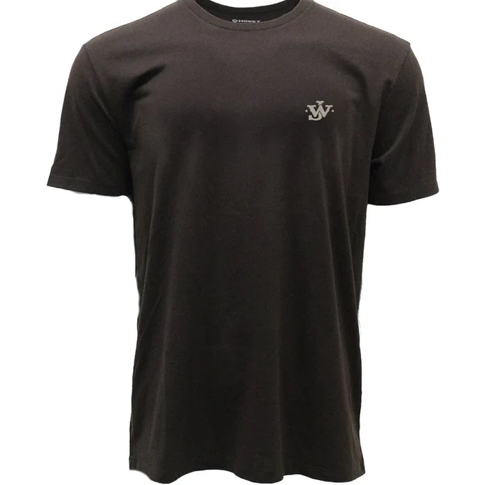 Hooey John Wayne Men's Brown 'Too Late To Stop 'Em' Short Sleeve Tee Shirt HT2659DKBR