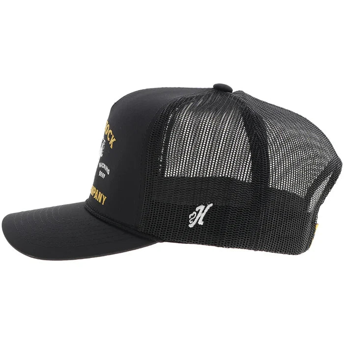 Hooey "Rank Stock" Black Snapback Hat 2562T-BK
