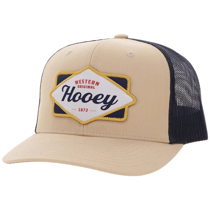Hooey Tan & Navy 'Diamond' Patch 6-Panel High Profile Snapback Hat 2622T-TNNV