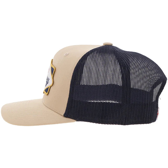 Hooey Tan & Navy 'Diamond' Patch 6-Panel High Profile Snapback Hat 2622T-TNNV