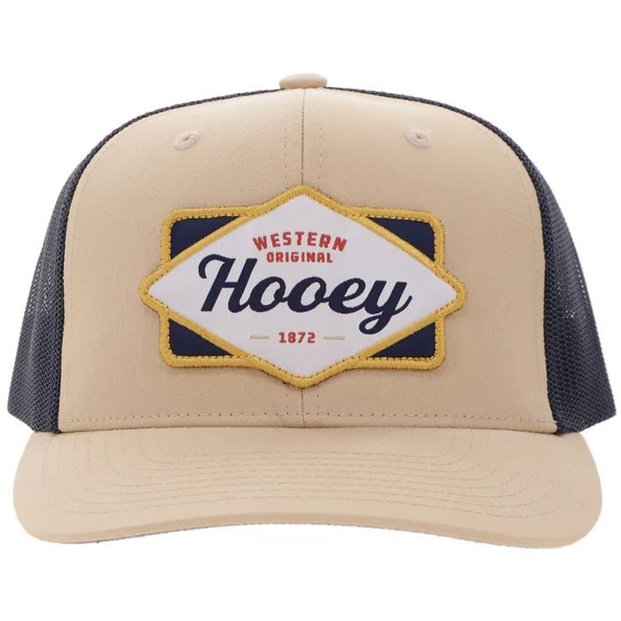 Hooey Tan & Navy 'Diamond' Patch 6-Panel High Profile Snapback Hat 2622T-TNNV
