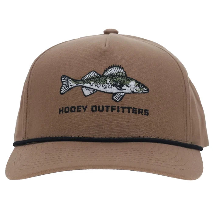 Hooey Tan Walleye 'Outfitters' Snap Back Trucker Ball Cap 6037-T-TN