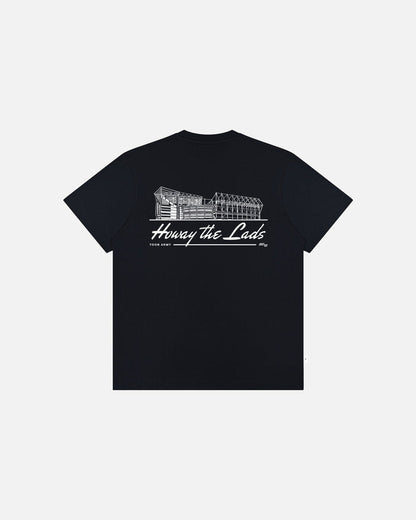 ART OF Howay The Lads Stadium | NUFC Black Graphic Football T-shirt