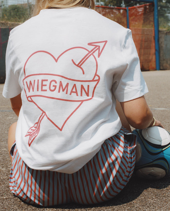 ART OF I *Heart* The Boss Tee | White Graphic Women's Football T-shirt