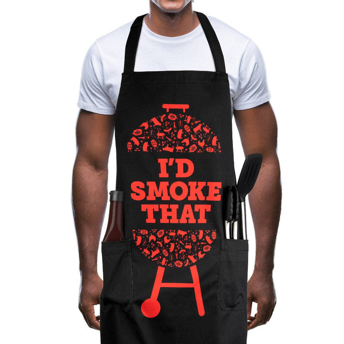 I'd Smoke That Apron - Funny Grilling Apron - Pine & Moss