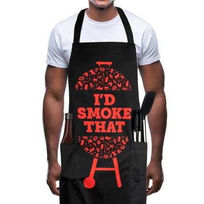 I'd Smoke That Apron - Funny Grilling Apron - Pine & Moss