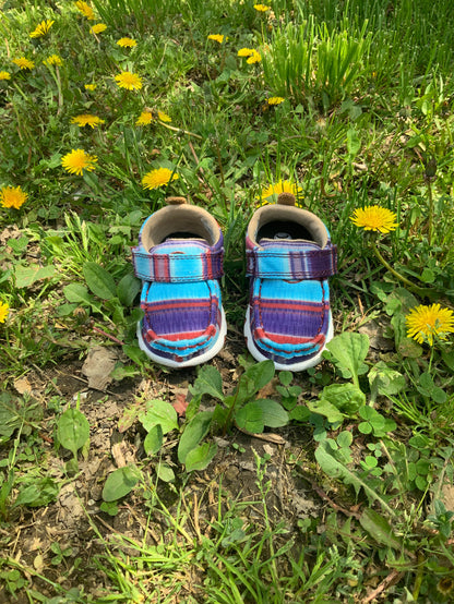 Twisted X Infant & Toddler Hooey Driving Moc Blue Multi Color Baby Shoes IHYC003-Painted Cowgirl Western Store