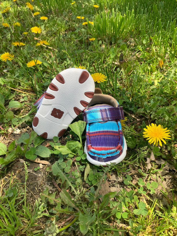 Twisted X Infant & Toddler Hooey Driving Moc Blue Multi Color Baby Shoes IHYC003-Painted Cowgirl Western Store