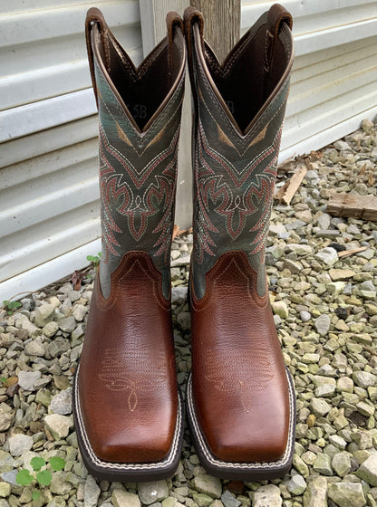 Ariat Women's Delilah Cider Brown Wide Square Toe Cowgirl Boots 10042420-Painted Cowgirl Western Store