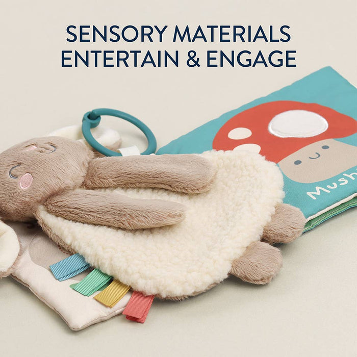 Itzy Learn & Snuggle Gift Set - Bunny Lovey and Busy Book - Wee Bee Baby Boutique