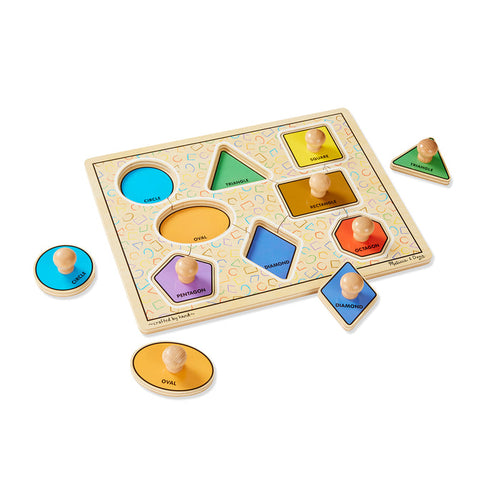 Jumbo Knob Large Shapes Puzzle - 8 Pieces - Wee Bee Baby Boutique