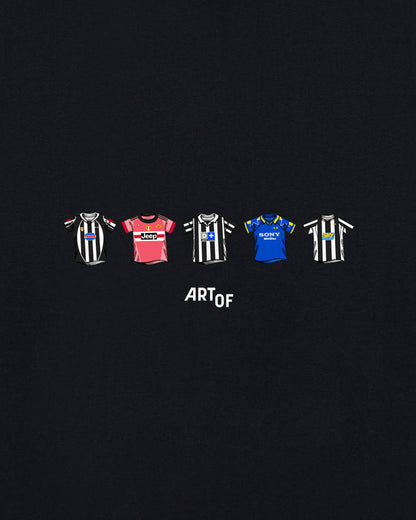 ART OF Juve Classics Tee | Black Graphic Italian Football T-shirt