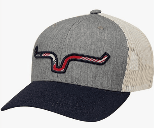 Kimes Ranch Anson Trucker Grey Heather/Navy Snap Back Ball Cap