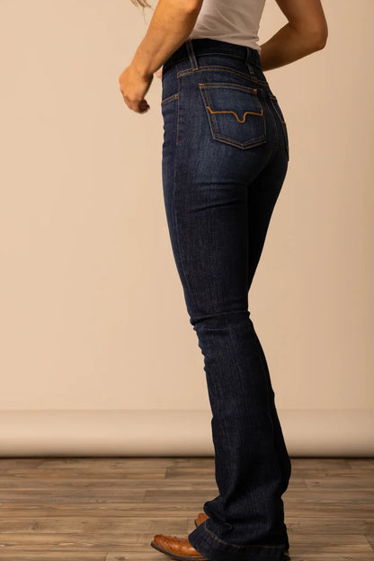 Kimes Ranch Women's Jennifer Blue Ultra High Rise Flare Jean-Painted Cowgirl Western Store