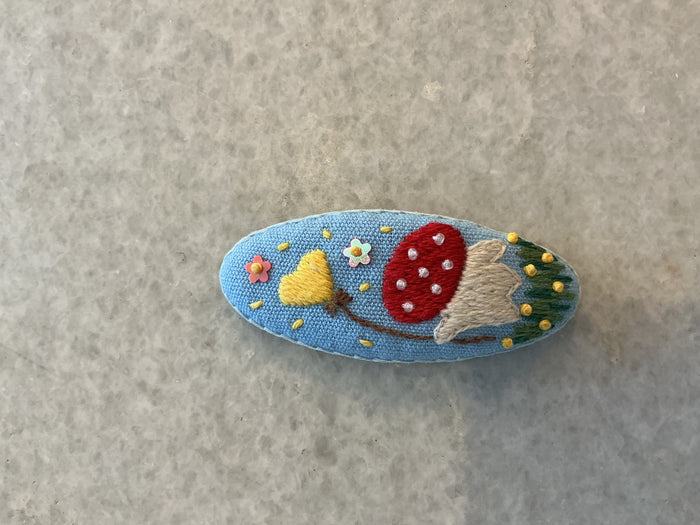 Mushroom Blue with yellow Heart