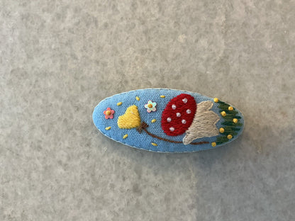 Mushroom Blue with yellow Heart