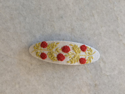 Large Embroidered Hair Clips (Multiple Styles)