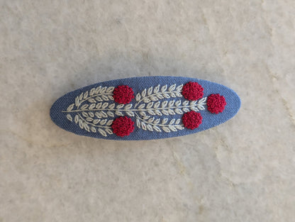 Large Embroidered Hair Clips (Multiple Styles)