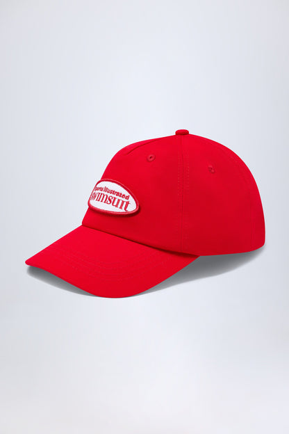 Logo Baseball Cap in Fiery Red