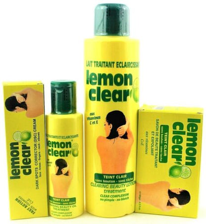 Lemon Clear lightening SET (lotion - Oil - Tube Cream - Soap) Lemon Clear