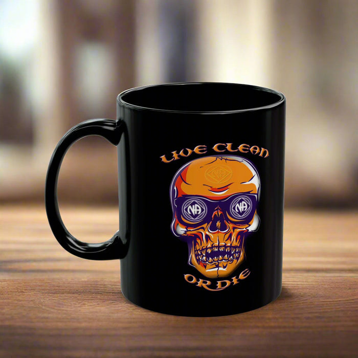 Live Clean Or Die Skull 11/15oz NA Ceramic Mug