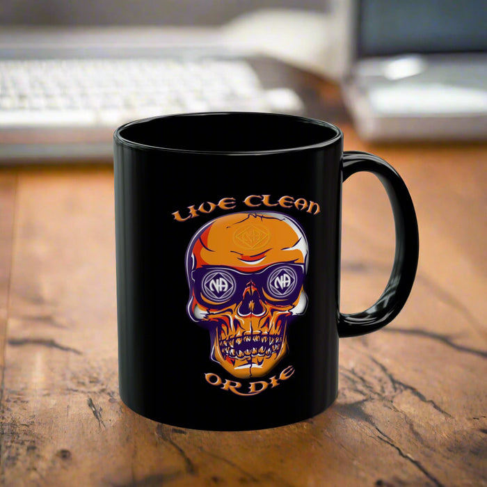 Live Clean Or Die Skull 11/15oz NA Ceramic Mug