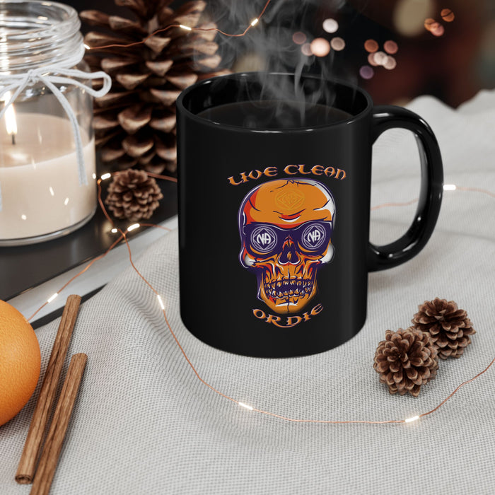 Live Clean Or Die Skull 11/15oz NA Ceramic Mug