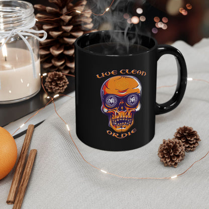 Live Clean Or Die Skull 11/15oz NA Ceramic Mug