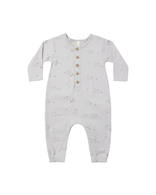 Long Sleeve Jumpsuit || Squirrel - Wee Bee Baby Boutique