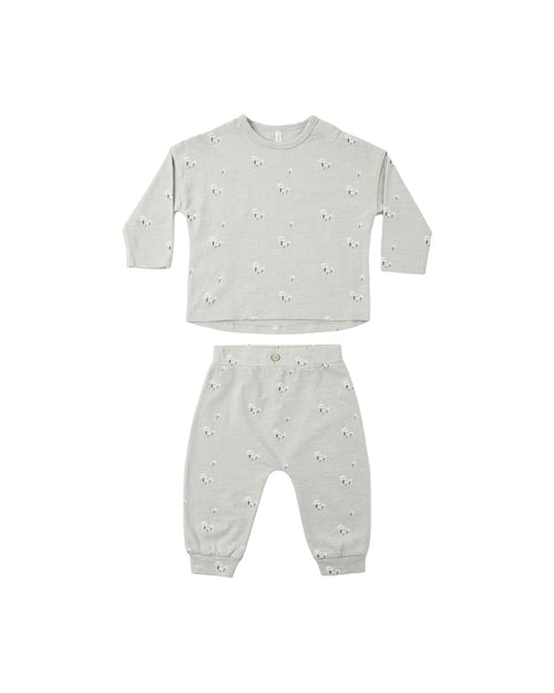 Long Sleeve Tee + Pant Set || Mushrooms - Wee Bee Baby Boutique