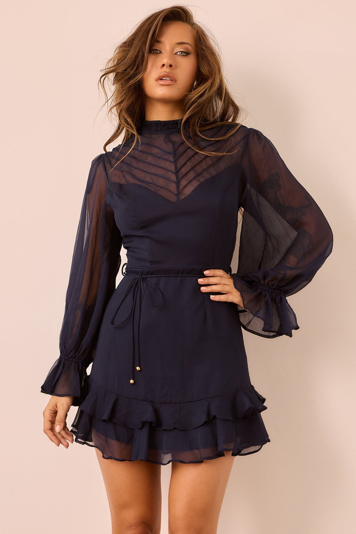 Look Into The Sun Mini Dress - Navy