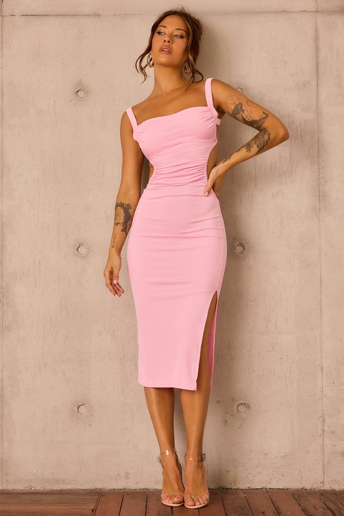 Loveship Midi Dress - Pink