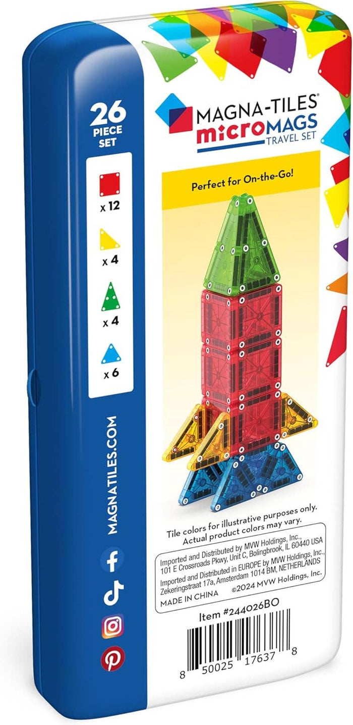 Magna-Tiles MicroMAGS 26-Piece Travel Set - Wee Bee Baby Boutique