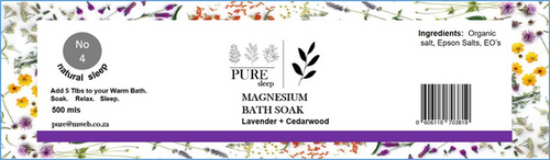 Magnesium - Lavender and Cedarwood Bath Soak 500 mls