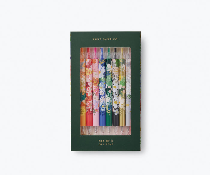 Margaux Gel Pen Set of 8 - Pine & Moss