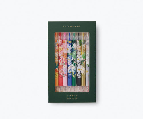 Margaux Gel Pen Set of 8 - Pine & Moss
