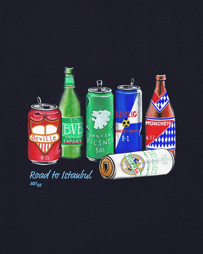 ART OF MCFC Road To Istanbul Tee | City Navy Graphic Football T-shirt