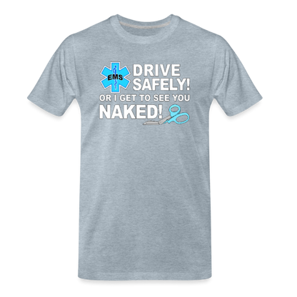 Men's Premium T-Shirt - EMS Drive Safely! - heather ice blue