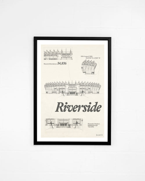 ART OF Middlesbrough Blueprint Framed Print | Football Wall Art
