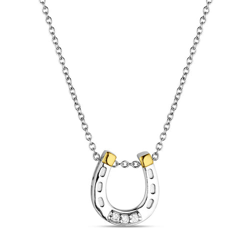 Montana Silversmiths AQHA Lucky Harmony Horseshoe Necklace QNC6429