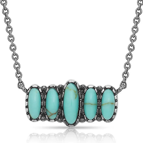 Montana Silversmiths Turquoise Quint Bar Necklace NC4772