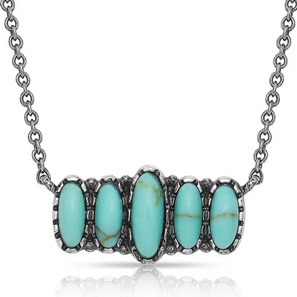 Montana Silversmiths Turquoise Quint Bar Necklace NC4772