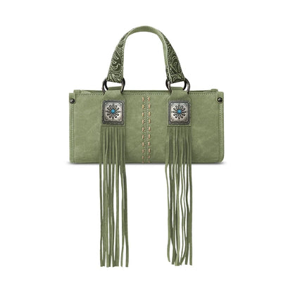 Montana West Green Western Fringe Concho Mini Crossbody Purse Bag MW1351-888 GRN