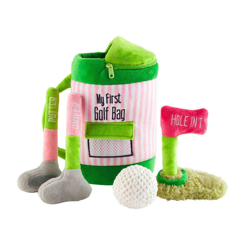 My First Golf Bag Plush Set - Pink - Wee Bee Baby Boutique